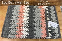 2 pc Knitted Bath Mat Set
