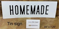 Tin "Homemade" Craft Sign