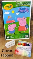 Peppa Pig Giant Colouring Book / Coloured Pencils