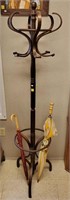 Wood Hat Tree/Umbrella Stand