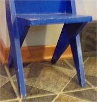 Blue wooden Childrens Chair