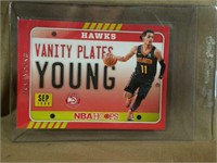 2020 NBA Hoops Trae Young Vanity Plates Card