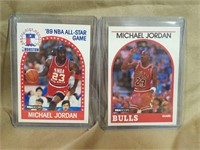 (2) 1989 NBA Hoops Michael Jordan Basketball Cards