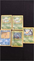 (5) 1998 Pokémon Cards