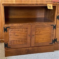 Maple Two Door Record Cabinet