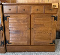 Maple Two Door, Two Drawer Cabinet