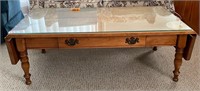 Maple Drop Leaf One Drawer Coffee Table