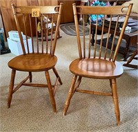 Maple Spindle Back Six (6) Chair Set