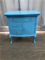 BLUE/TURQUOISE PAINTED ANTIQUE WASHSTAND