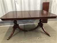 ANTIQUE DOUBLE PEDESTAL DINING TABLE