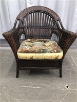 RATTAN CHAIR WITH REVERSIBLE CUSHION