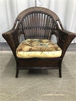 RATTAN CHAIR WITH REVERSIBLE CUSHION