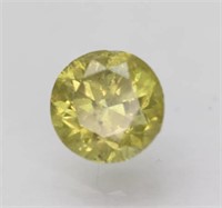 Certified 1.03 ct Yellow Round Brilliant Diamond