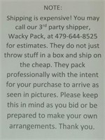 Shipping Info - Must Read for Out-of-Towners