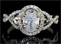 14kt Gold 1.35 ct Oval Diamond Ring