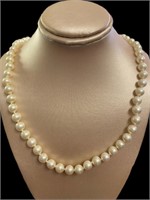 14kt Gold VIntage 24" Natural Pearl Necklace