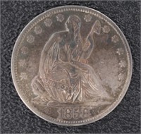 1858-O Seated Liberty Silver Half Dollar