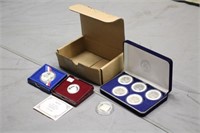 (3) Commemorative Collector Coins & (5) Kennedy