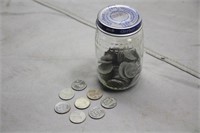 Jar w/WWII Steel Pennies