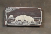 (1) Incolay Stone Bison Jewelry Box