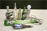 Assorted Vintage Soda Bottles, Tapper Handle & (2)