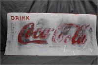 Coca-Cola Tin Sign, Approx 32"x67"