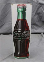 Coca-Cola Porcelain Sign, Approx 21"x6"