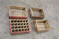 Vintage Wooden Coca-Cola, Pepsi & 7up Crates