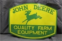 John Deere Quality Farm Equipment Porcelain Sign