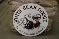White Bear Dodge Scat Pack Tin Sign, Approx 36"
