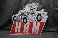 Hot Rod Magazine HRM Tin Sign, Approx 26"x24"