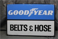 1970's Goodyear Belt & Hose Tin Sign