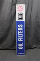 A/C Delco Oil Filters Double Sided Plastic Sign