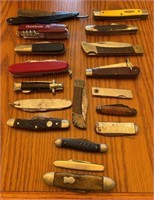 17 Pocket Knives & a Straight Razor