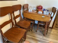 Small Drop leaf Dining Table & 4 Chairs