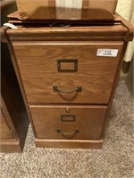 2 Drawer Wood File Cabinet
