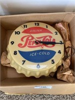 Pepsi Cola Lighted Clock
