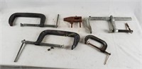 Lot Of Large C-clamps, Craftsman & More