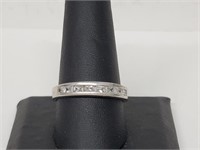 .925 Sterling Silver CZ Band