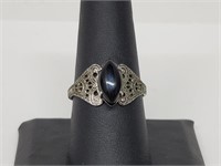 .925 Sterling Silver Onyx Ring