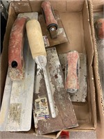 Tray lot of cement trowels