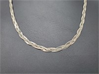 .925 Sterling Silver Braided Chain