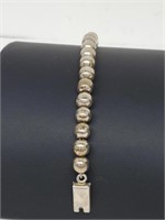 .925 Sterling Silver Beaded Taxco Bracelet