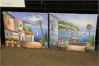 2 OIL ON CANVAS PAINTINGS - 24" X 20"