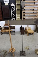 FLOOR LAMP WITH GLASS SHADE 64"