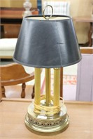 BRASS TABLE LAMP WITH SHADE 19"