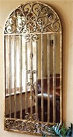New Antiqued Gold Finish Wrought Iron Gate