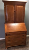 MID CENTURY SECRETARY ESK w HUTCH & KEY