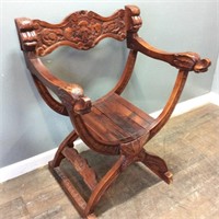 VTG. HAND CARVED ROSEWOOD  SCULPTURED JUNGLE