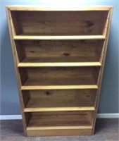 SOLID WOOD 5 SHELF BOOKSHELF